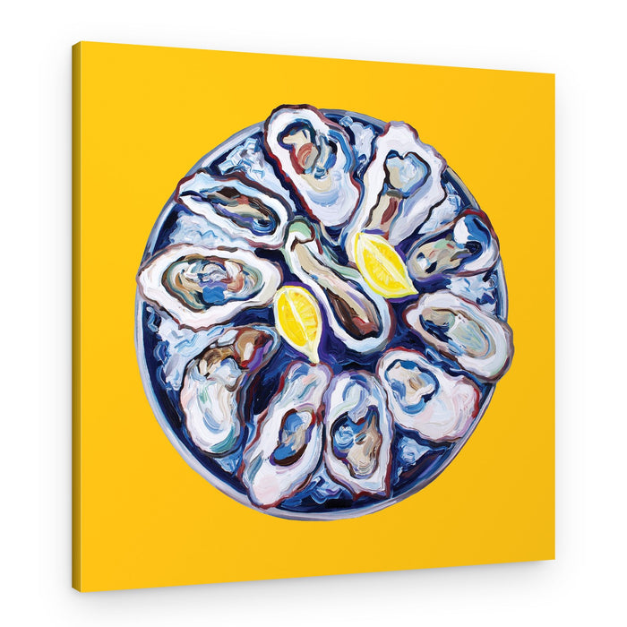 Vibrant Oysters and Lemon – Canvas Print