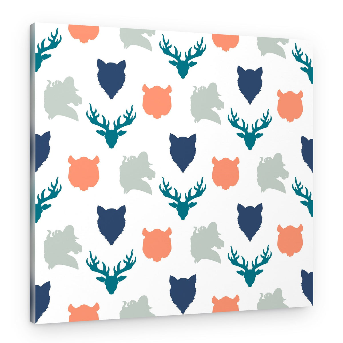 Forest Animal Pattern – Canvas Print