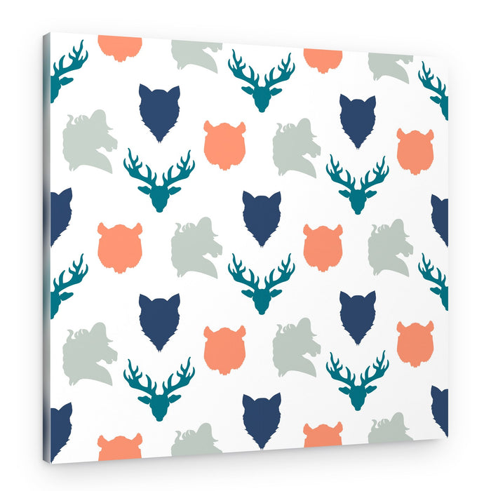 Forest Animal Pattern – Canvas Print