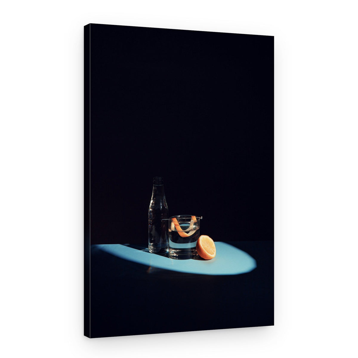 Dark Blue Citrus Drink – Canvas Print