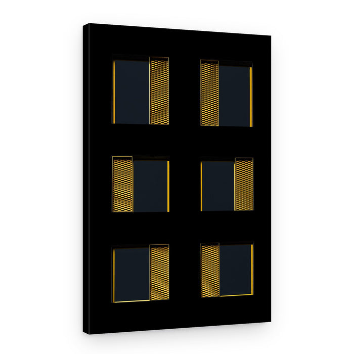 Abstract Gold Grid – Canvas Print
