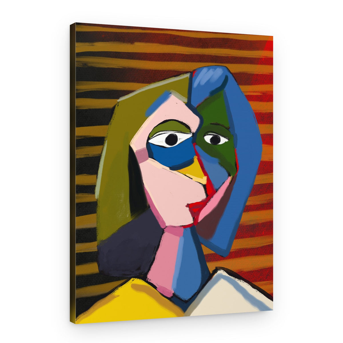 Abstract Cubist Face – Canvas Print