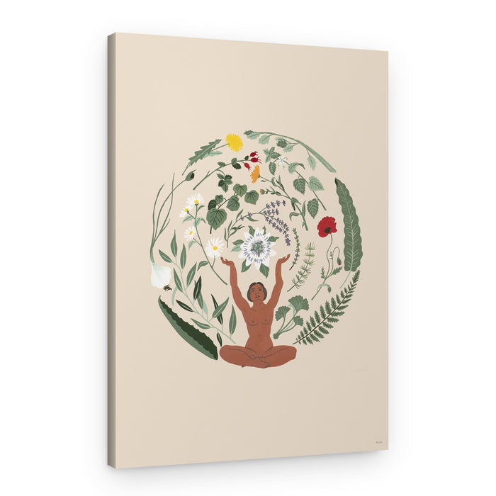 Botanical Healing Woman – Canvas Print