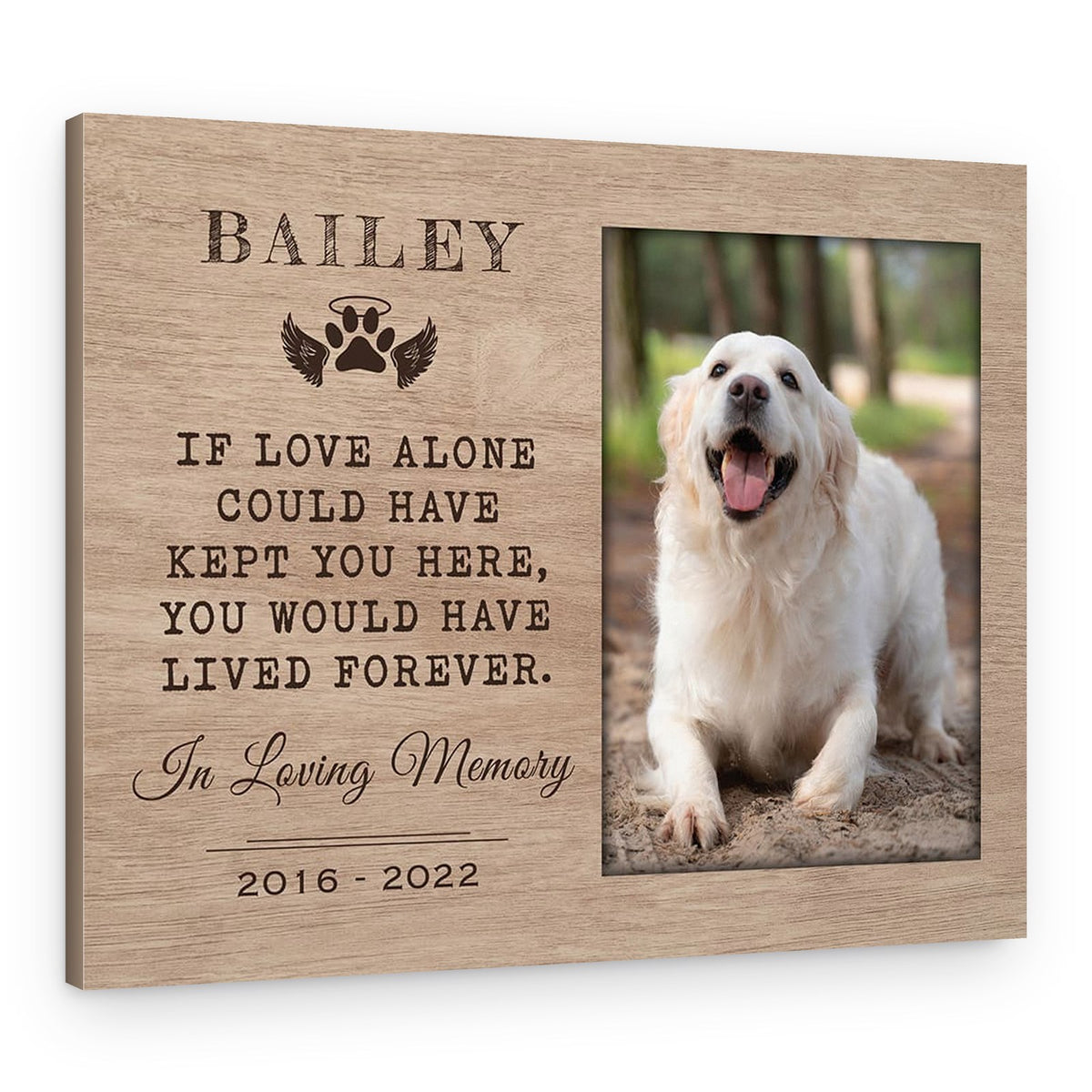 If Love Could Have Kept You Here Pet Memorial Canvas – Canvas Print