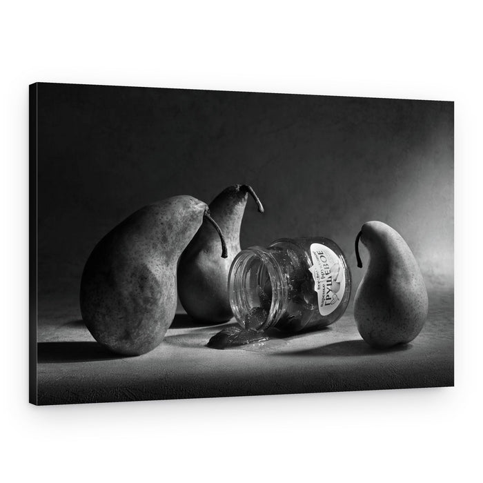 Moody Pears and Jam – Canvas Print