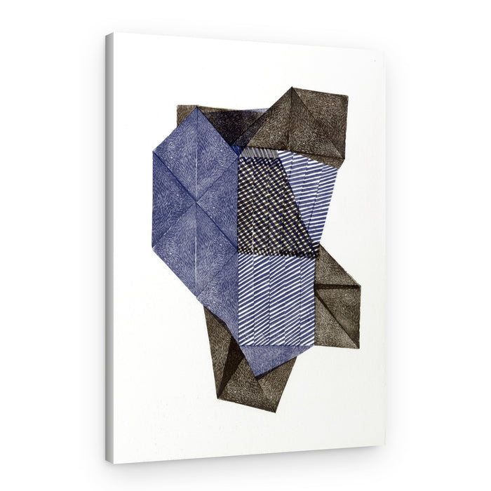 Dynamic Geometric Blues – Canvas Print