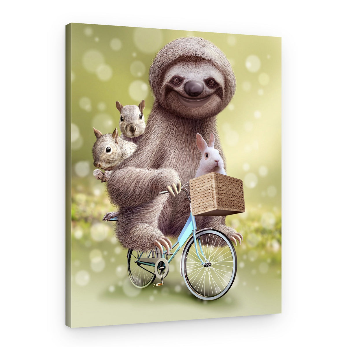 **Sloth's Happy Ride – Canvas Print