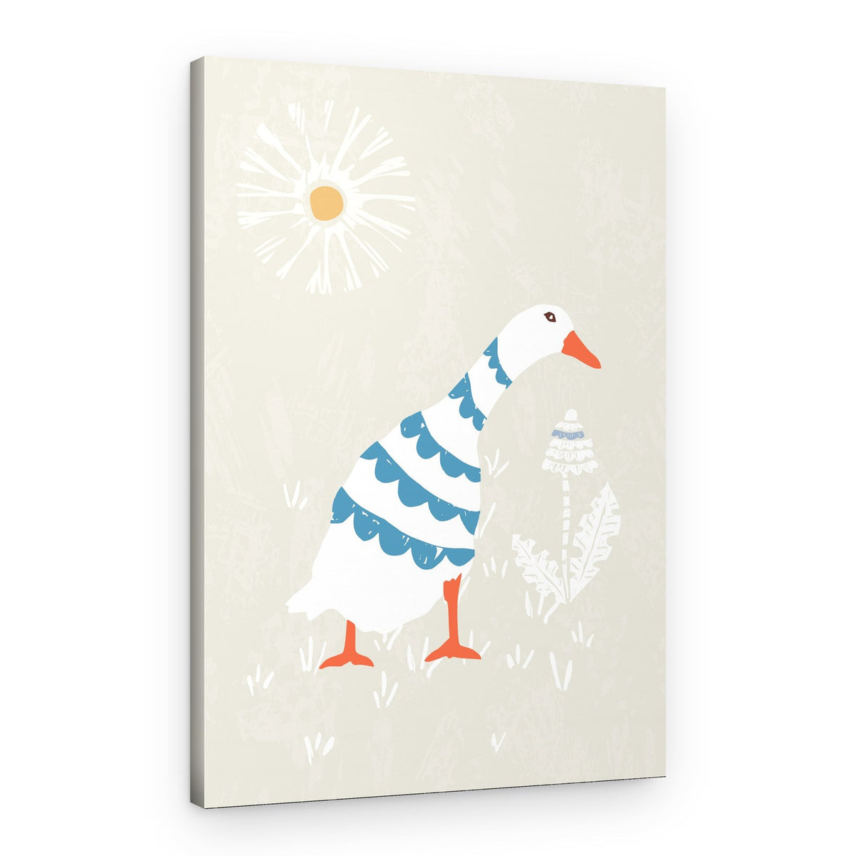 Cute Goose Daisy – Canvas Print