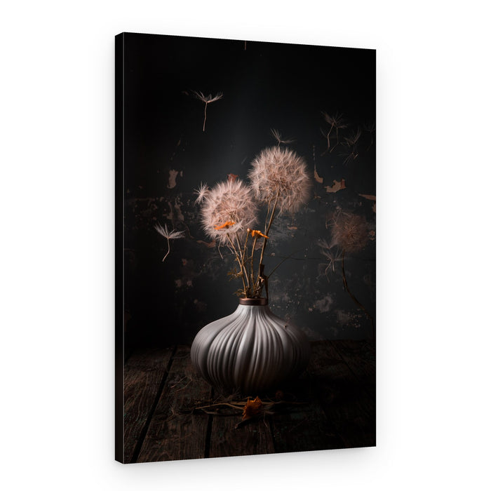 Ethereal Dandelion Still Life – Canvas Print