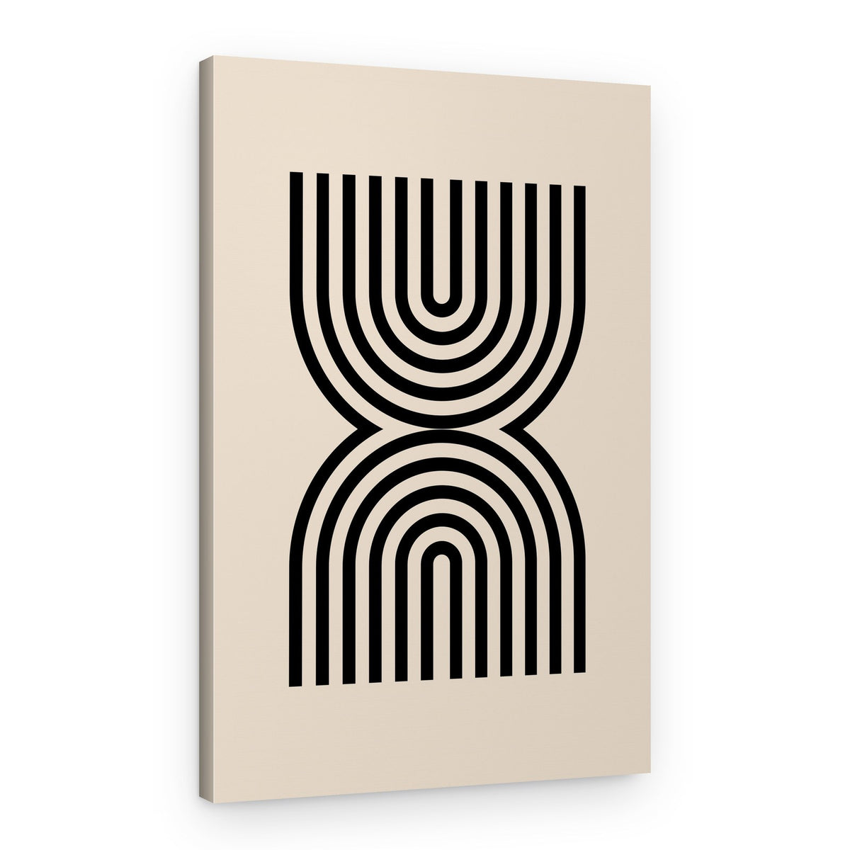 Modern Geometric Arcs – Canvas Print