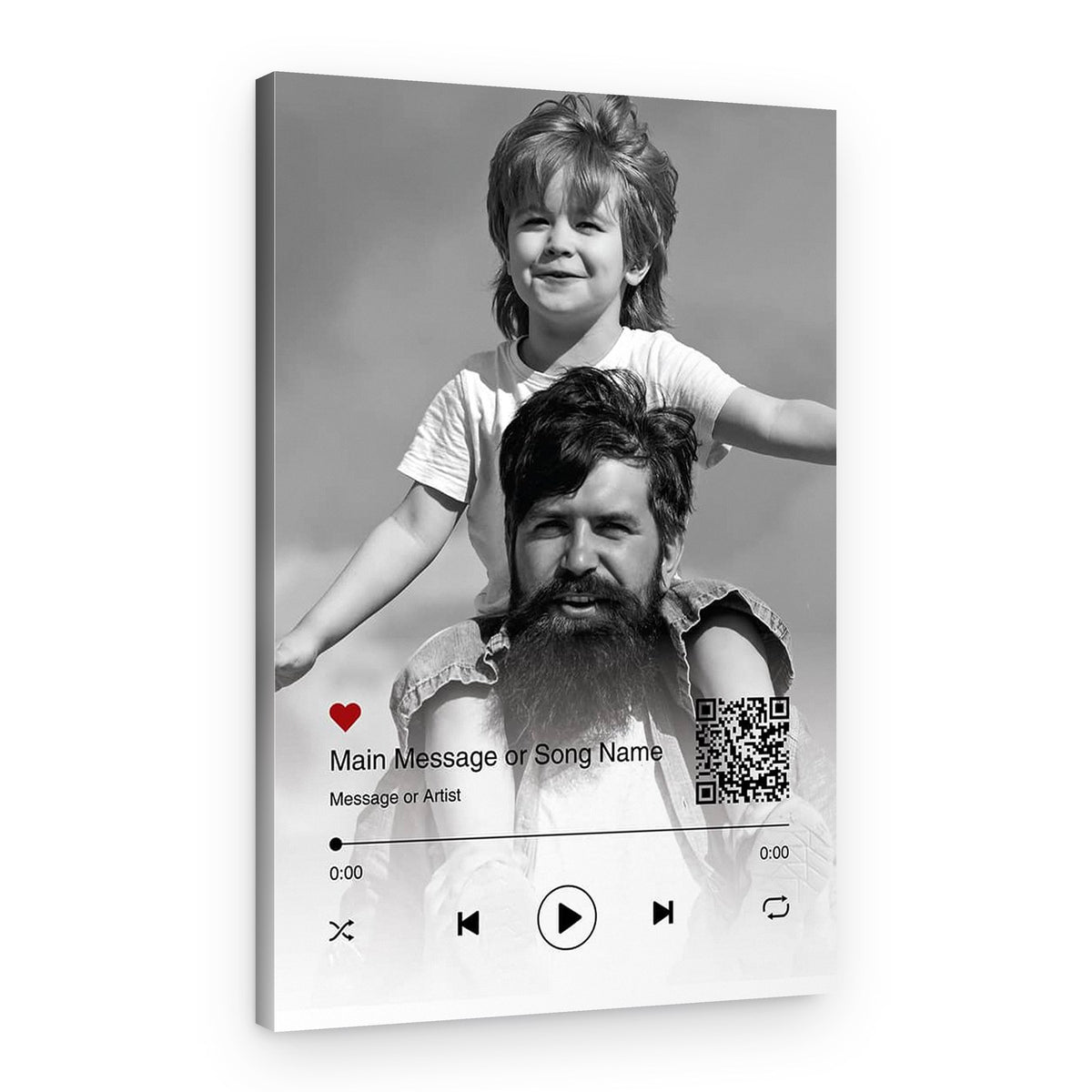 Music Player with Custom Song and Photo Canvas Print – Canvas Print – Design A