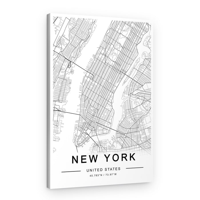 New York Map – Canvas Print