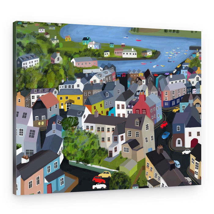 Colorful Coastal Town – Canvas Print