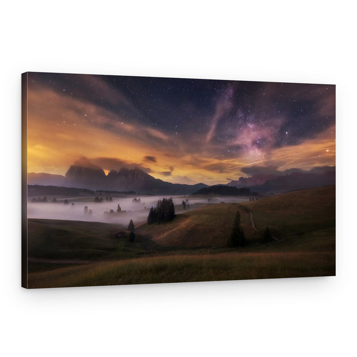 Misty Mountain Milky Way – Canvas Print