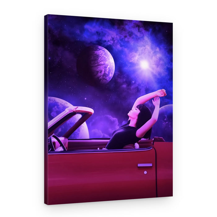Cosmic Night Drive – Canvas Print