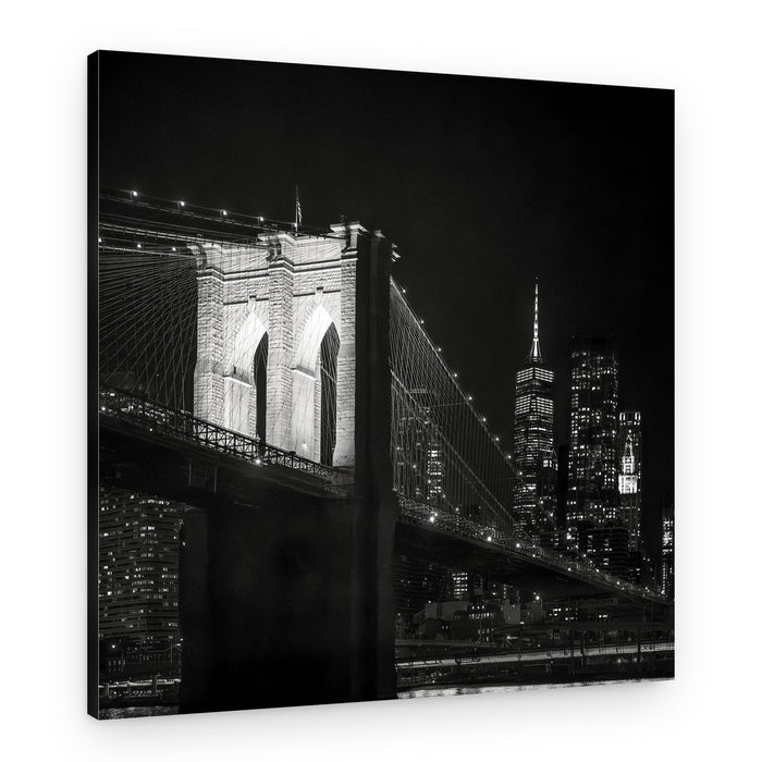 Brooklyn Bridge Night Glow – Canvas Print