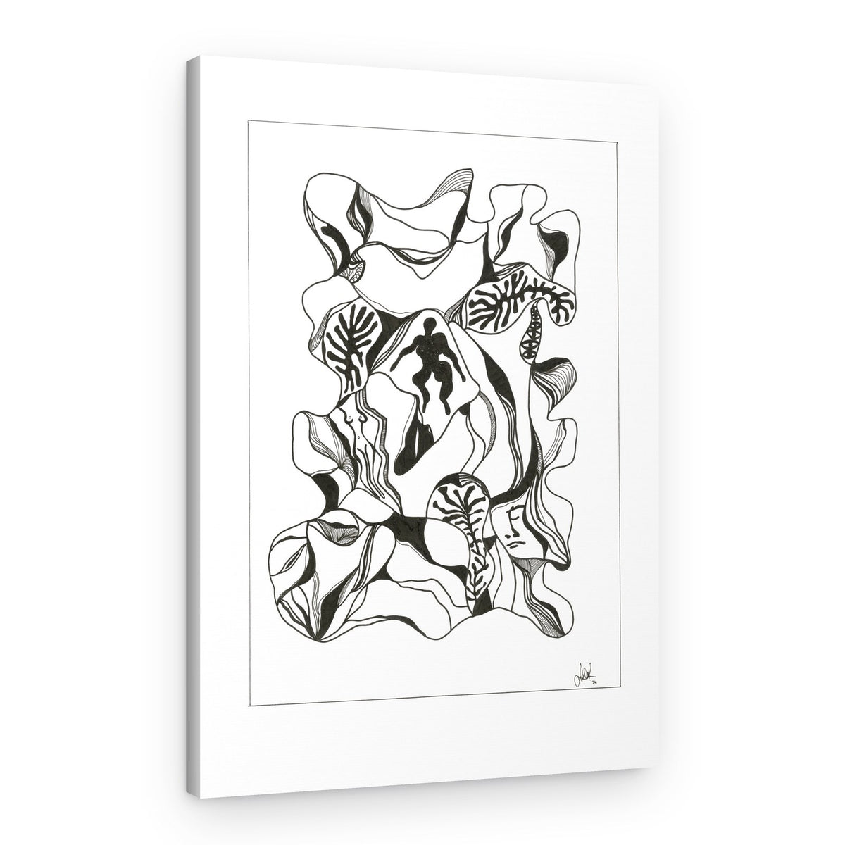 Abstract Organic Figure – Canvas Print