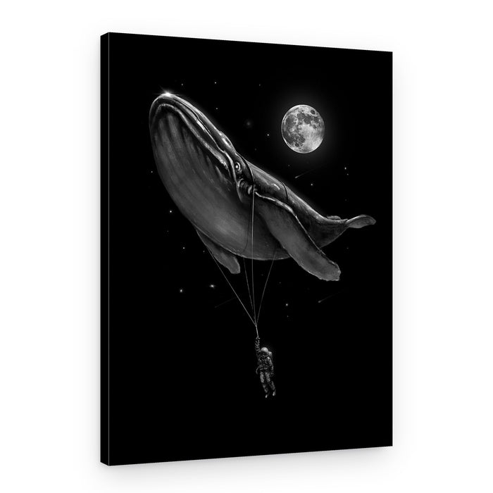 Cosmic Whale Ride – Canvas Print