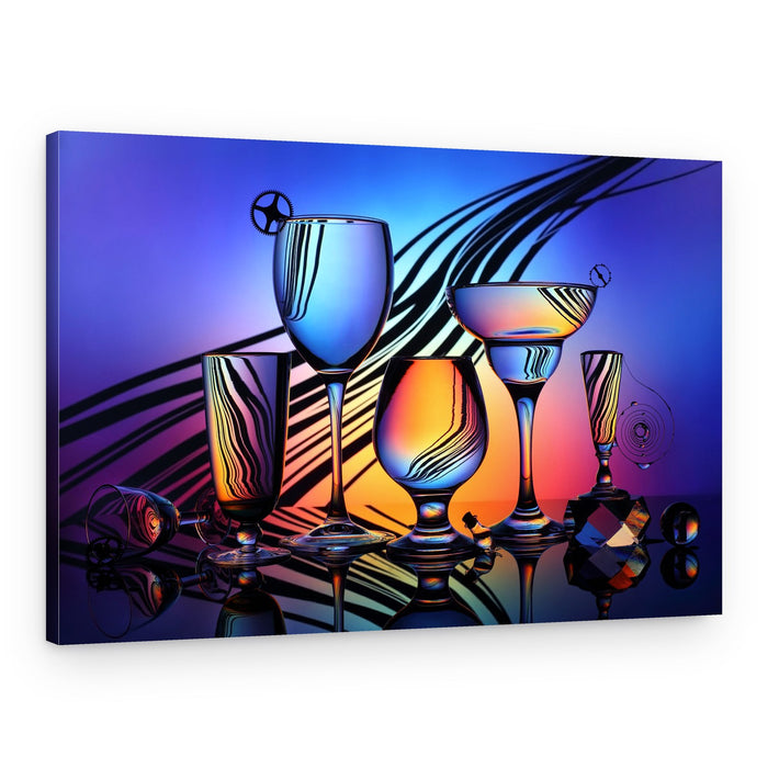 Vibrant Glass Reflections – Canvas Print