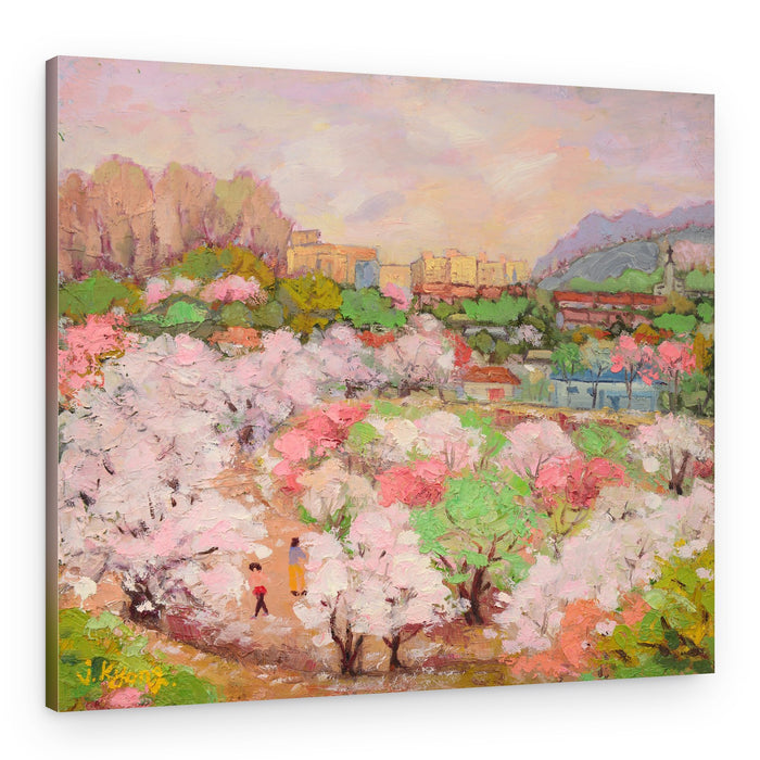 Spring Blossom Cityscape – Canvas Print