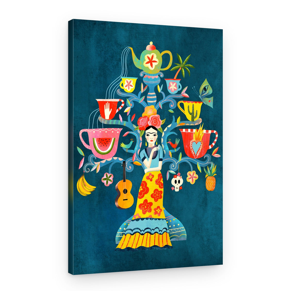 Frida Folk Art Tree – Canvas Print