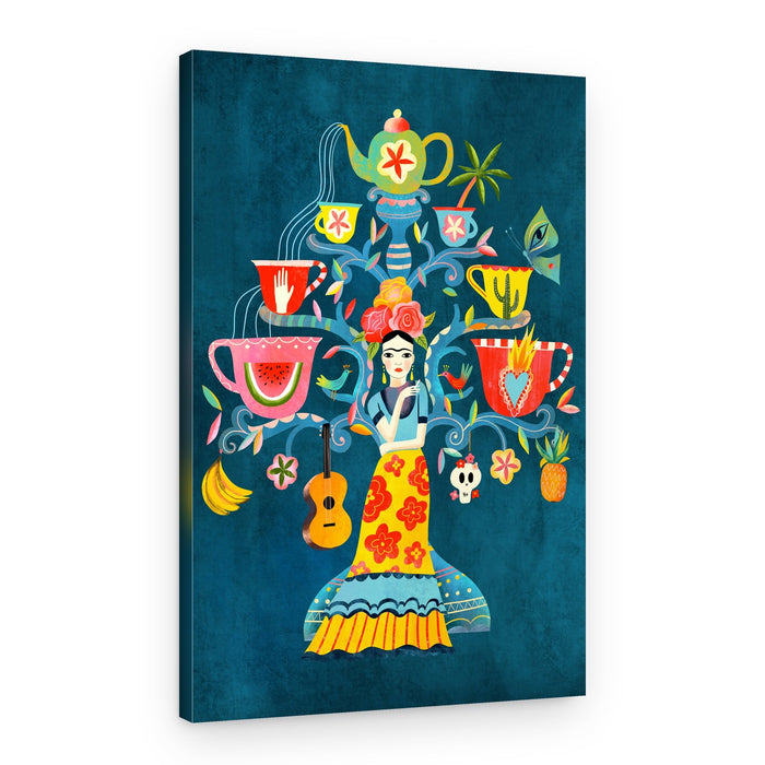 Frida Folk Art Tree – Canvas Print