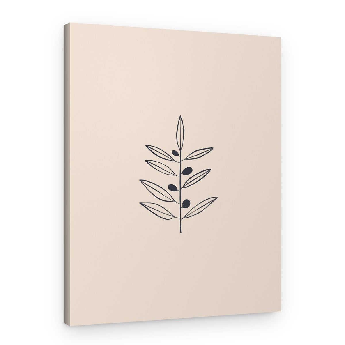 Minimal Olive Branch – Canvas Print
