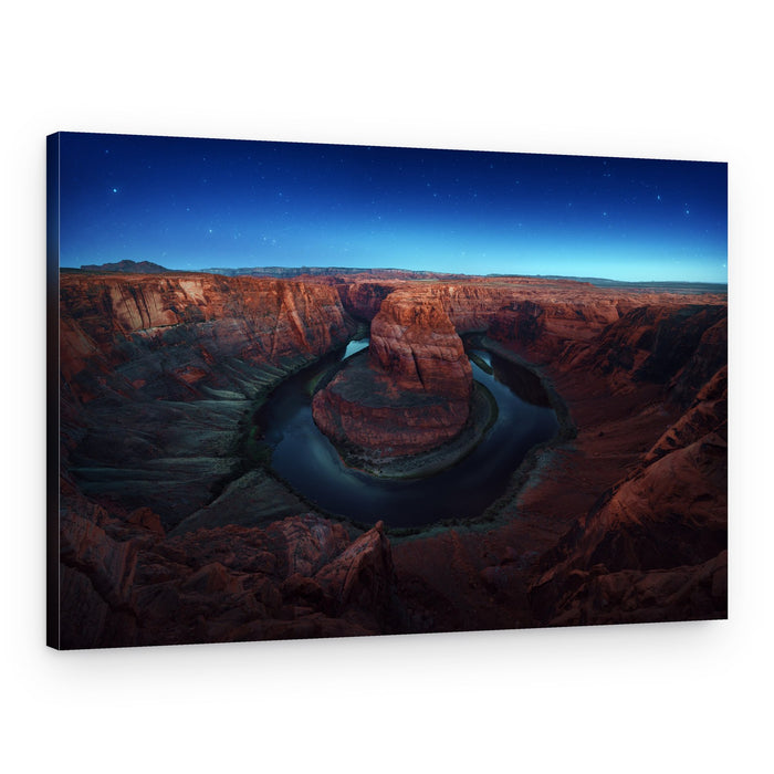 Horseshoe Bend Night Sky – Canvas Print