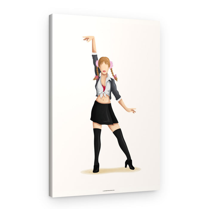 Iconic Schoolgirl Pose – Canvas Print