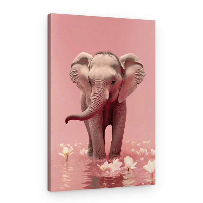 Elephant in Blossoms – Canvas Print