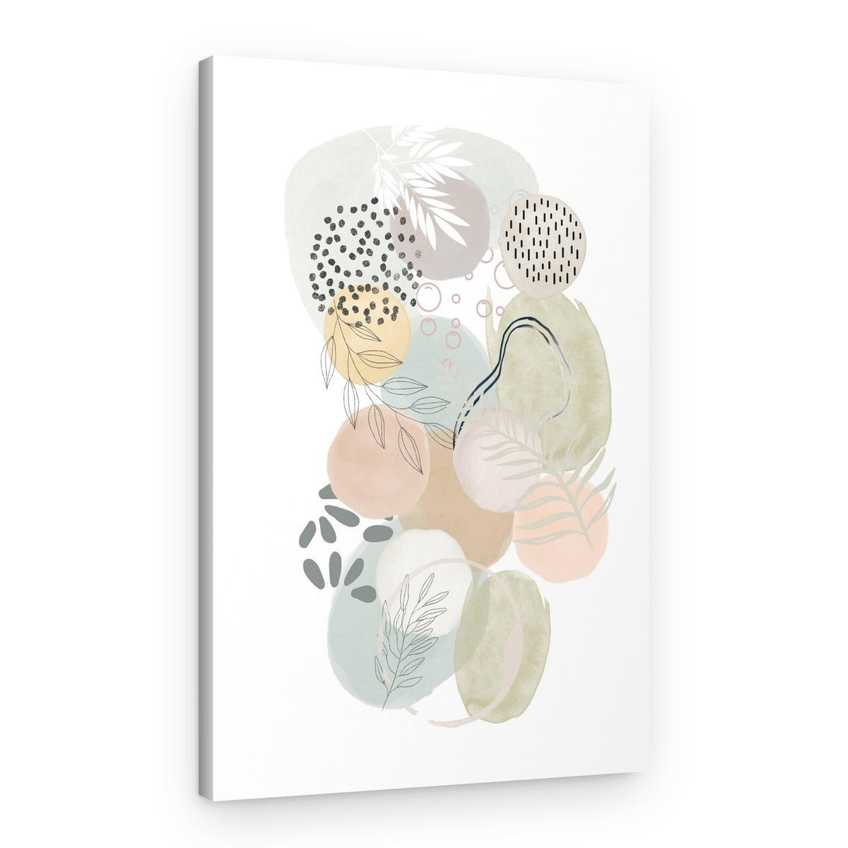 Soft Botanical Shapes – Canvas Print