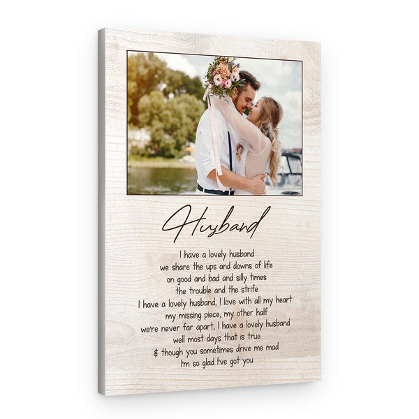 Husband Custom Photo Canvas Print