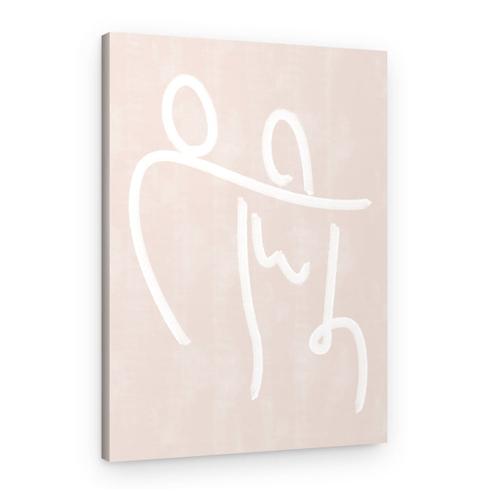 Minimalist Love Embrace – Canvas Print