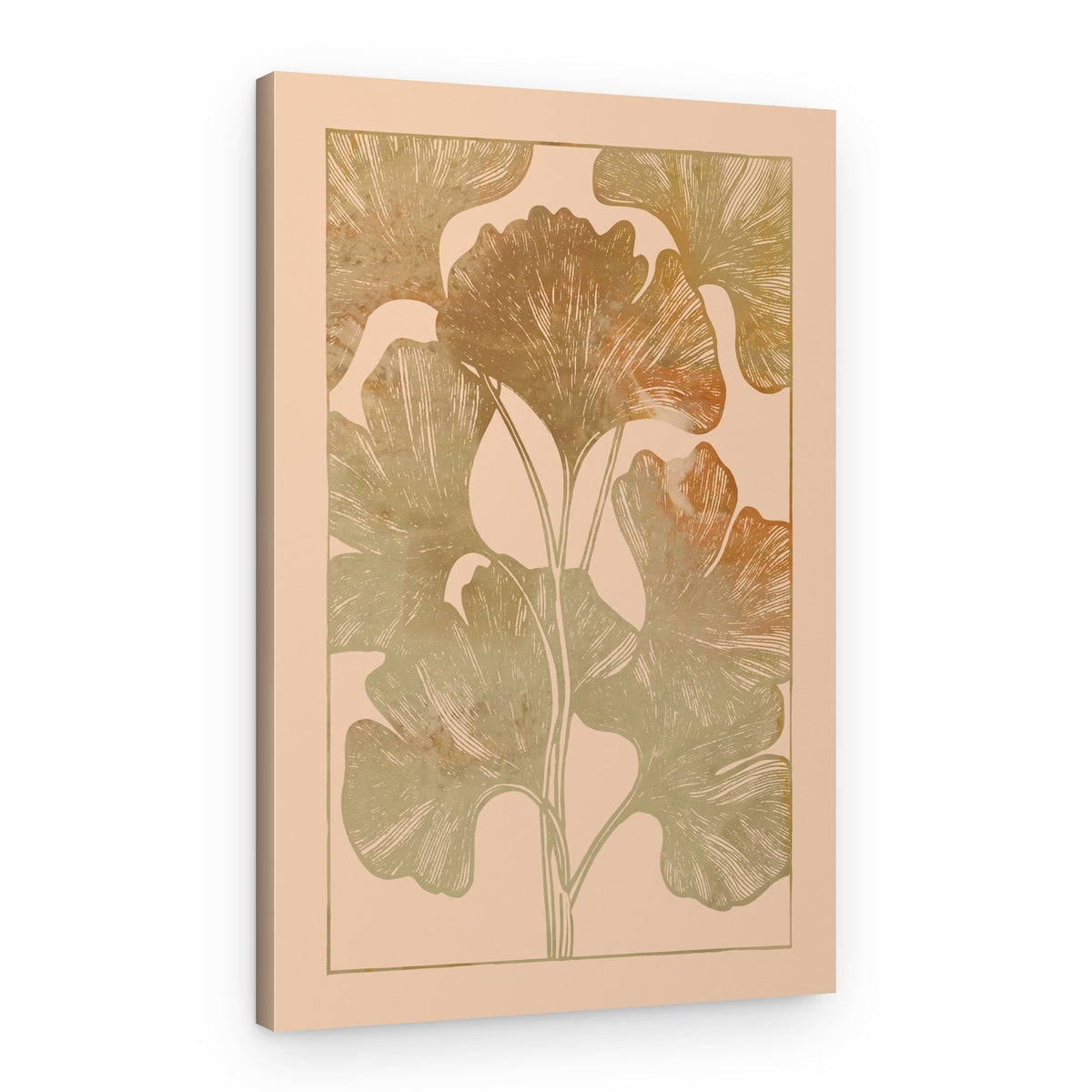 Golden Ginkgo Leaves – Canvas Print
