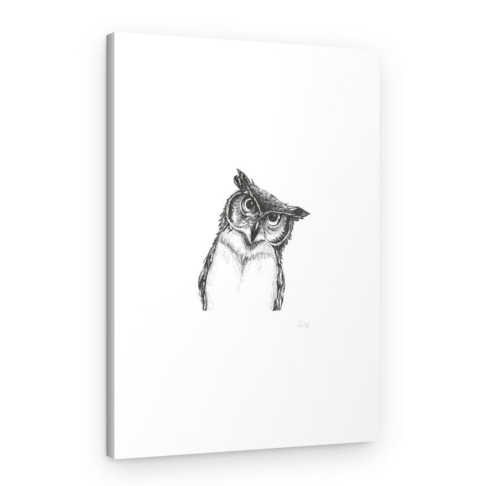 Curious Owl Gaze – Canvas Print