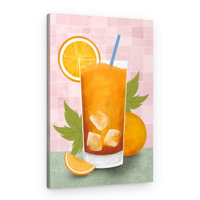 Refreshing Orange Drink – Canvas Print