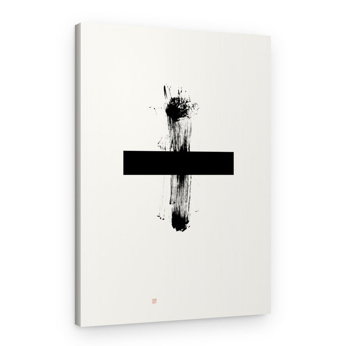 Abstract Black Ink Bar – Canvas Print