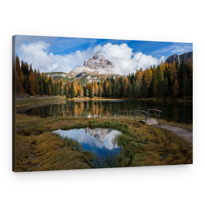 Autumn Mountain Lake Reflection – Canvas Print