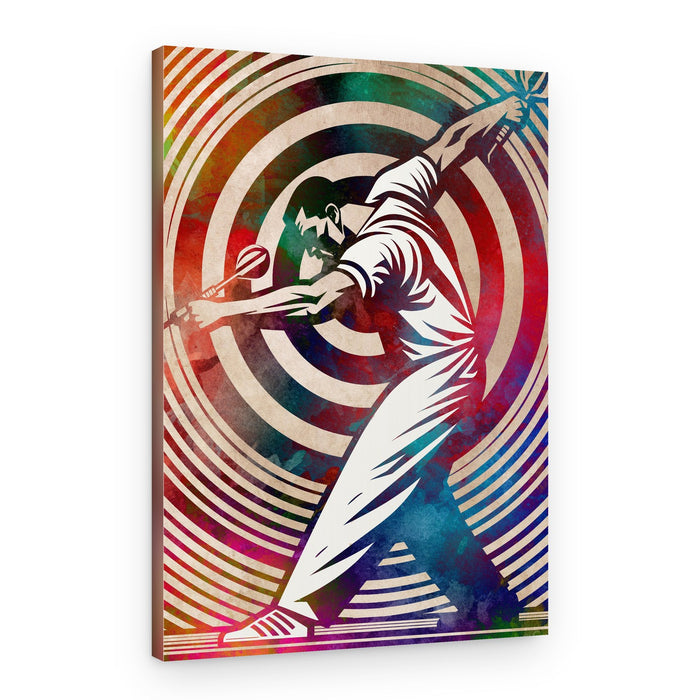Vibrant Badminton Swing – Canvas Print