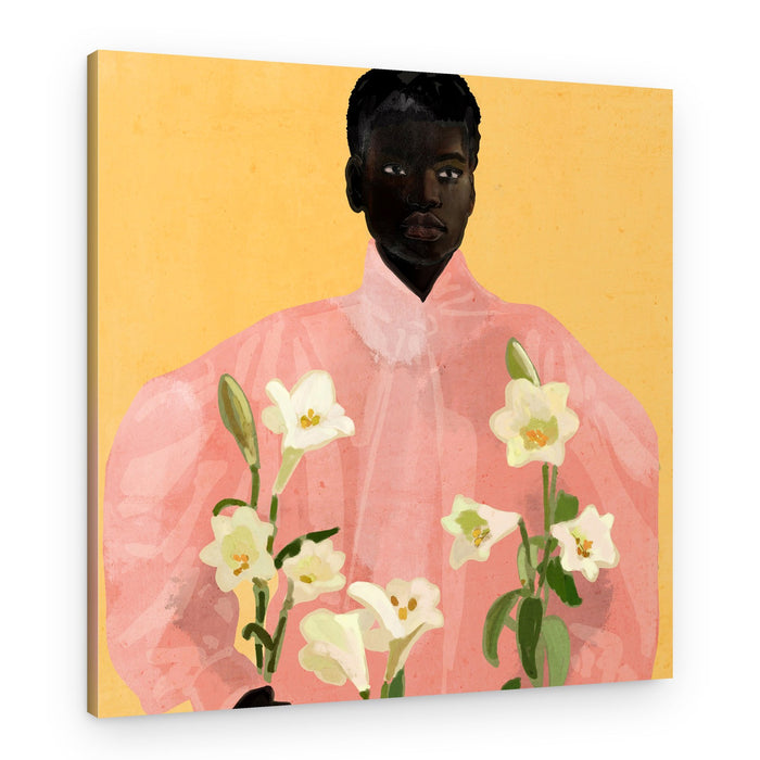 Pink Lily Portrait – Canvas Print