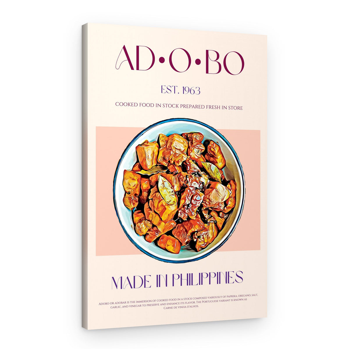 Filipino Adobo Classic Dish – Canvas Print
