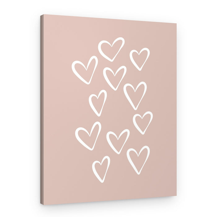Sweet Pink Hearts – Canvas Print