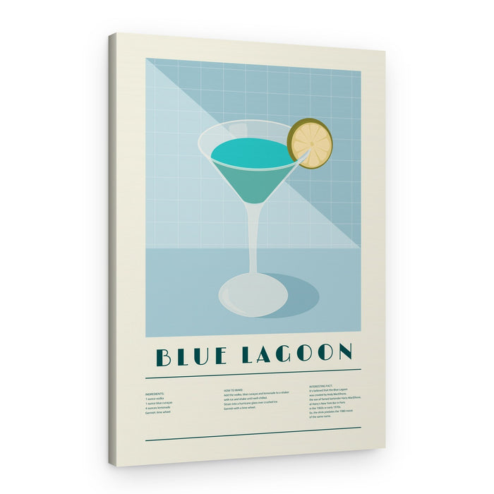 Blue Lagoon Cocktail – Canvas Print