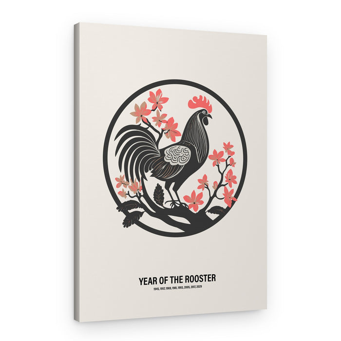 Oriental Rooster Blossom – Canvas Print