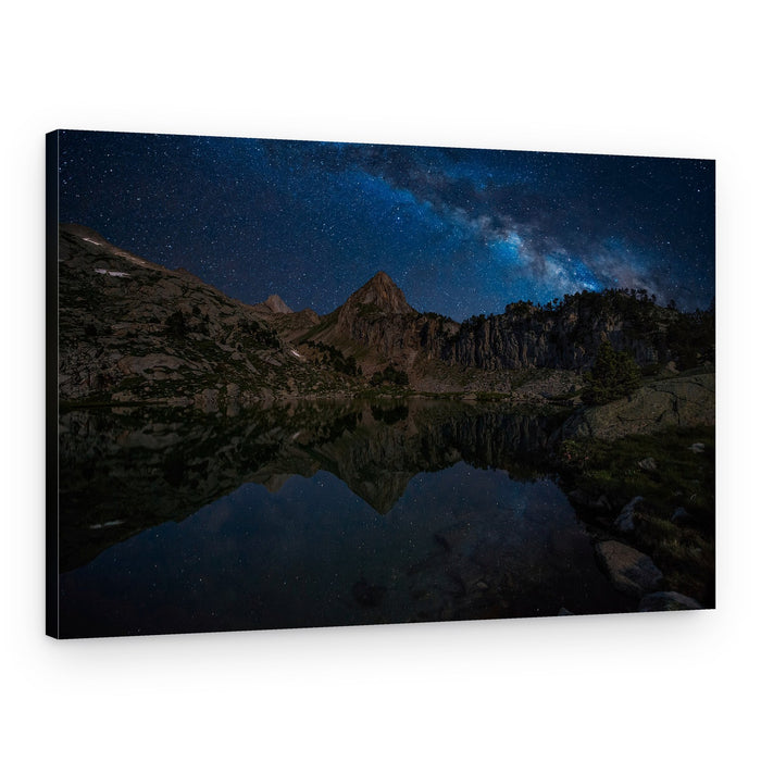 Milky Way Mountain Reflection – Canvas Print