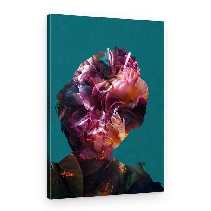 Dreamy Floral Silhouette – Canvas Print