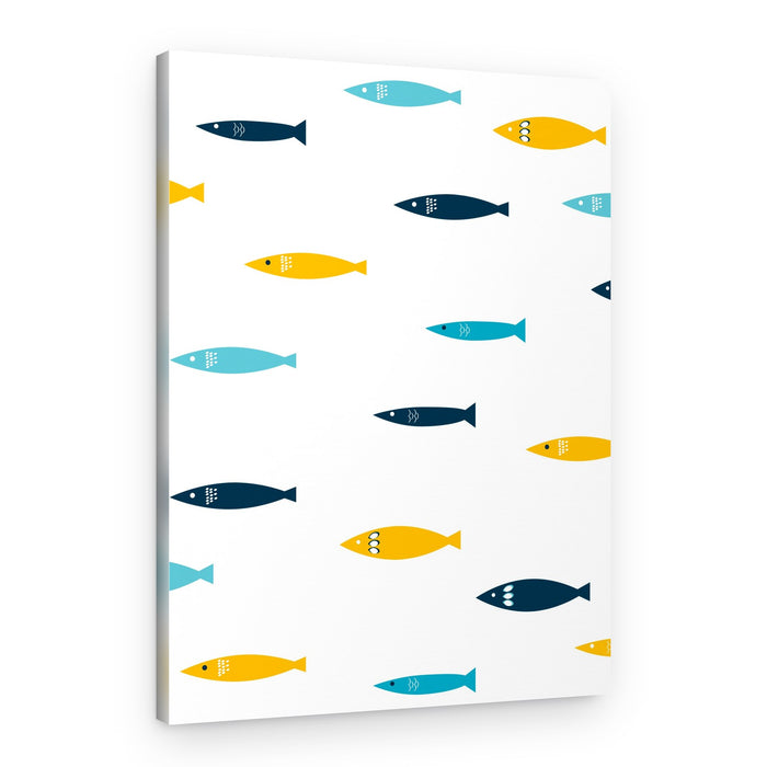 Playful Ocean Fish Pattern – Canvas Print