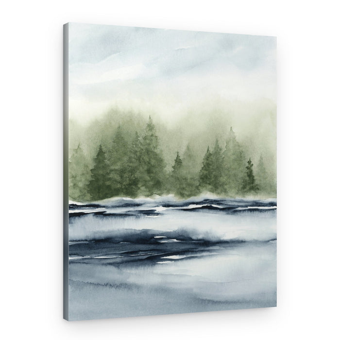 Misty Forest Lake – Canvas Print
