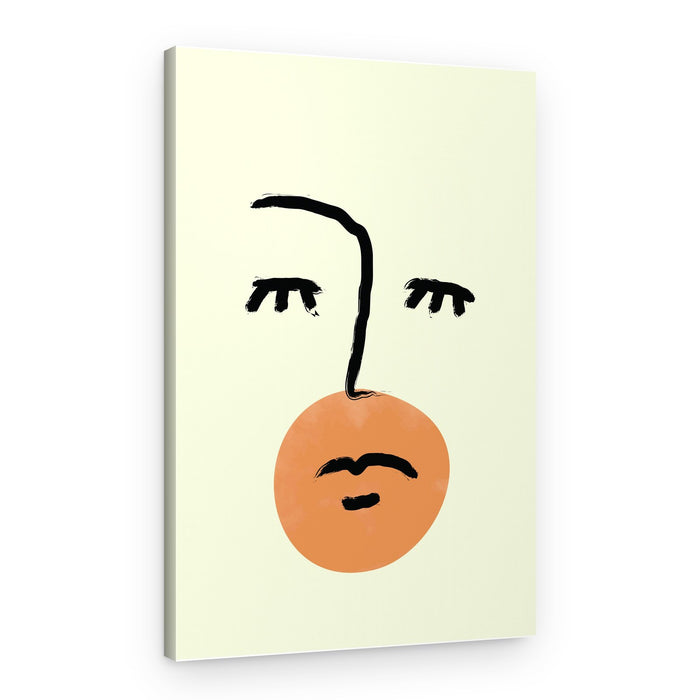 Serene Minimalist Portrait – Canvas Print