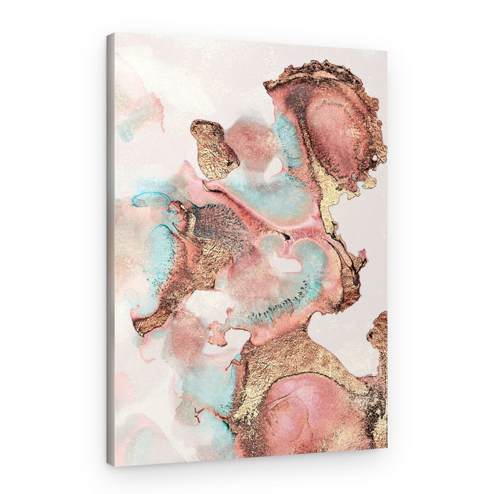 Liquid Gold and Teal – Canvas Print